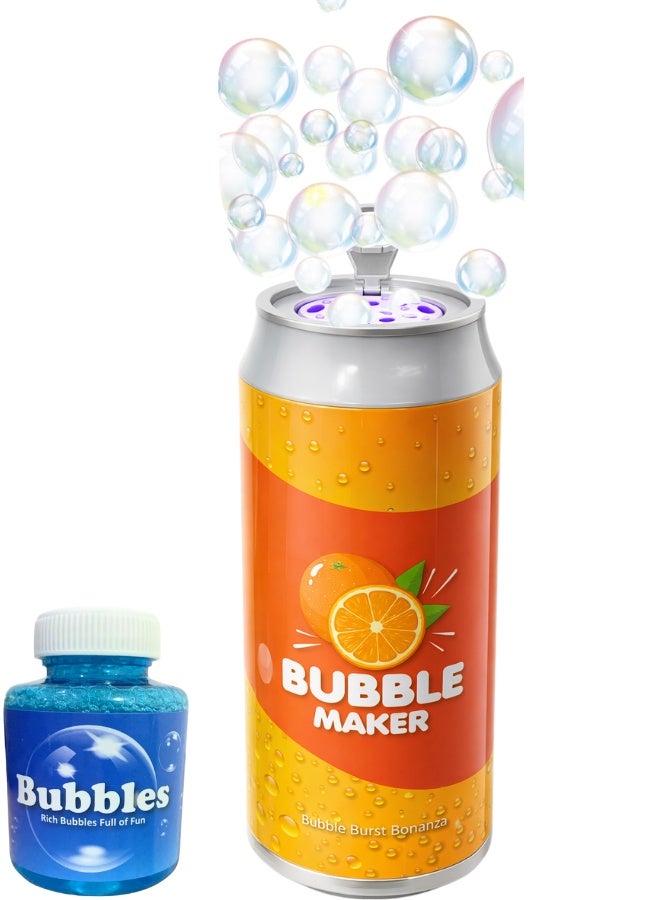 Coke Bubble Maker Automatic Bubble Machine for Kids – Cola Can Design Rechargeable Bubble Blaster Toy with 12 Bubble Holes, One Click to Bubble, 360° Leak Proof, Purple LED Light – Outdoor Party Garden Birthday Gift for Children Ages 3+ - Image 1